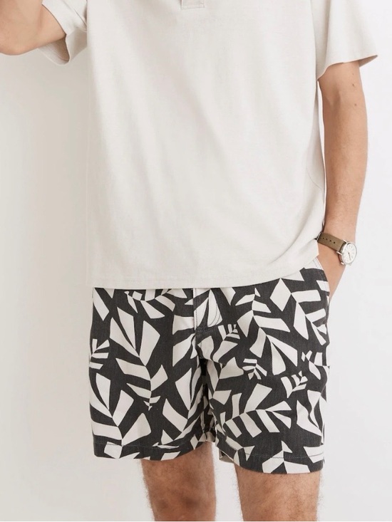 Madewell Other - Madewell Men’s XL Hemp Cotton Printed Shorts Thunder Cloud NF016 NWT